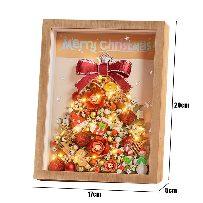 Christmas tree in photo frame | building blocks