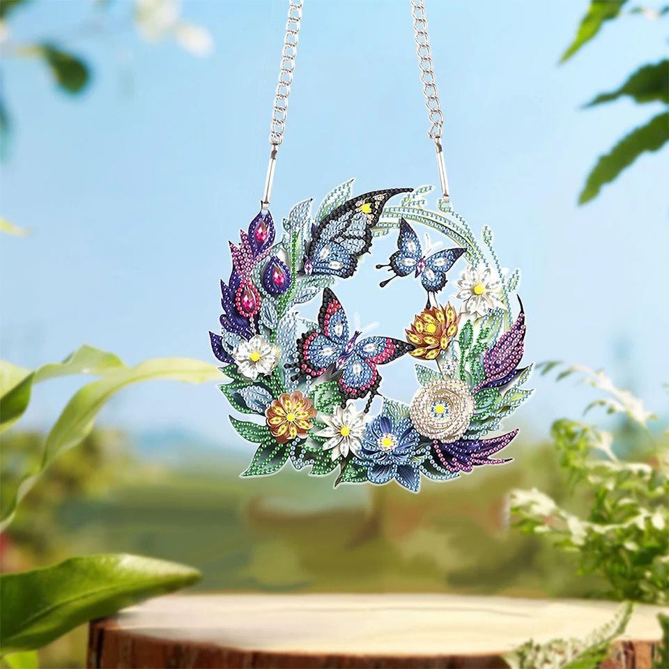 Decorative Hanger | Butterflies | Diamond Painting