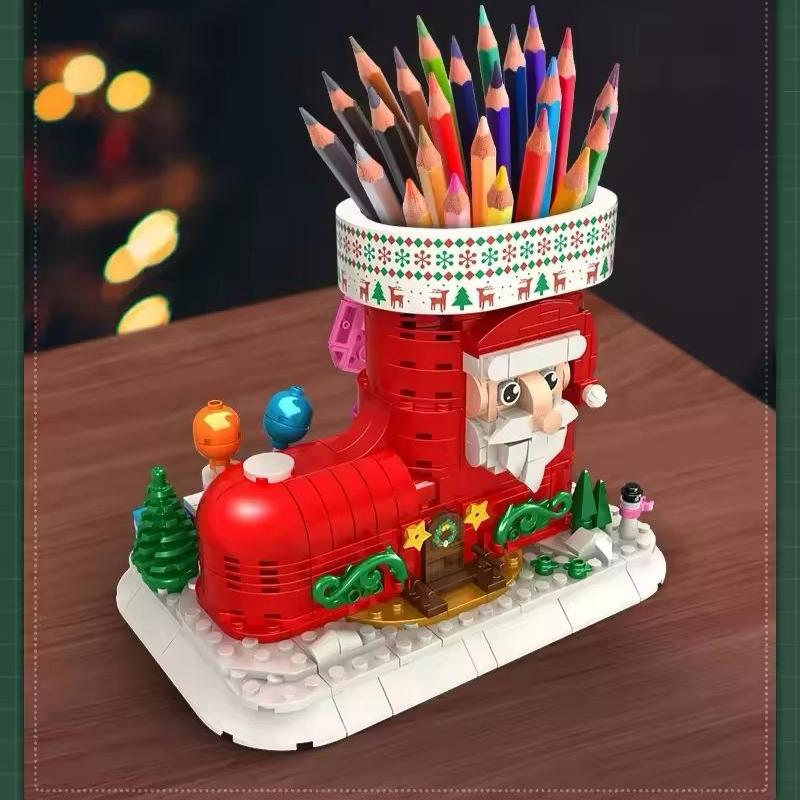 Christmas shoe pen holder | Building blocks