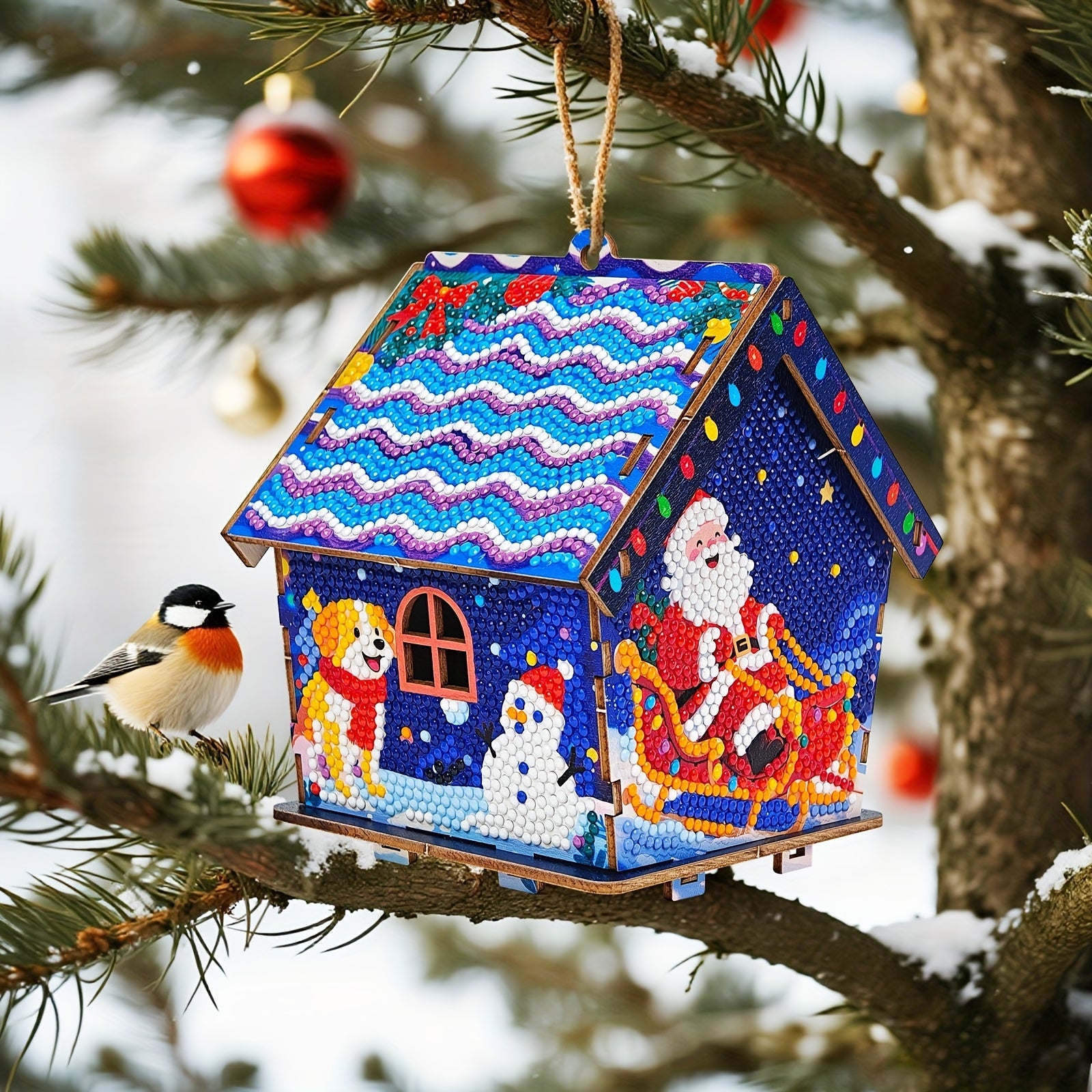 Christmas House | Tree Pendant | Diamond Painting