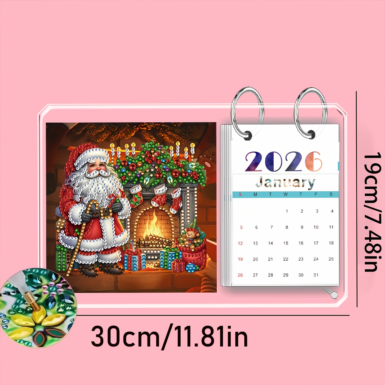 Santa Claus | Standing Calendar | Diamond Painting