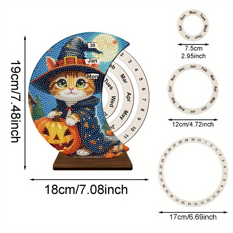 Cat with pumpkin | Calendar | Diamond painting