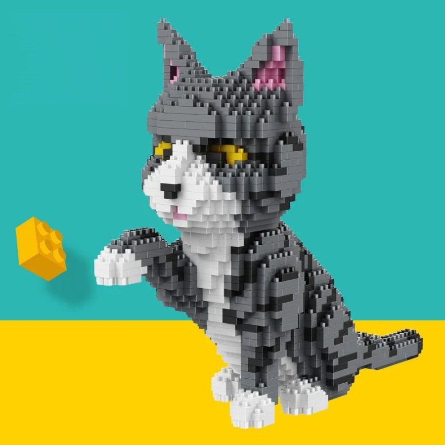 Gray Cat | Building Blocks