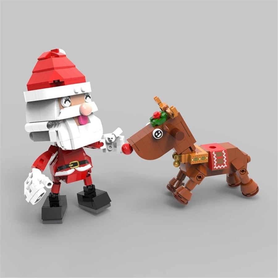 Santa Claus on Reindeer | Building Blocks