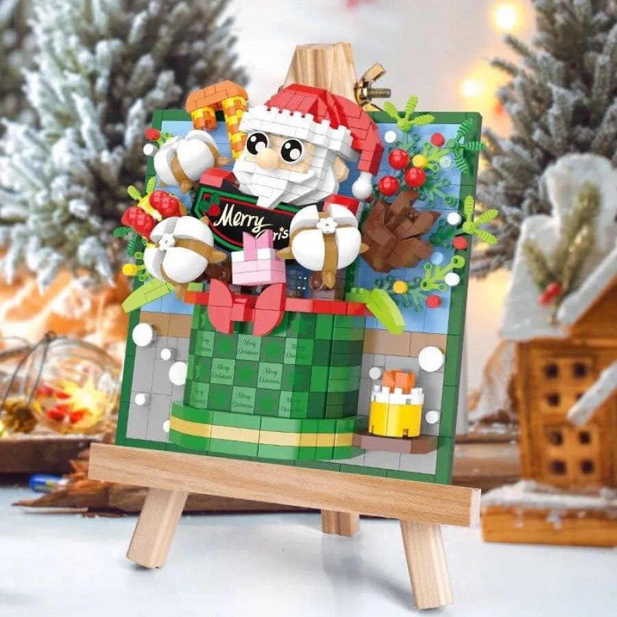 Beautiful Christmas painting | Building blocks