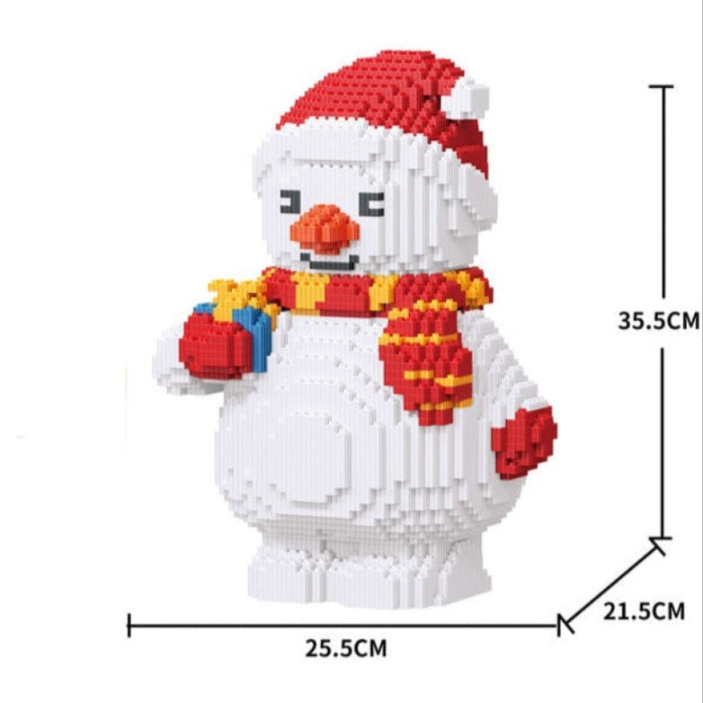Snowman with Scarf | Building Blocks