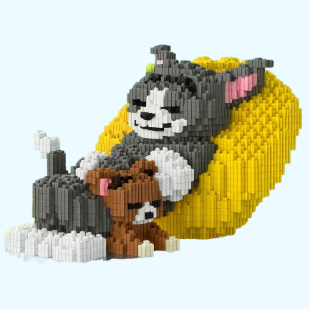 Sleeping Cat & Mouse | Building Blocks