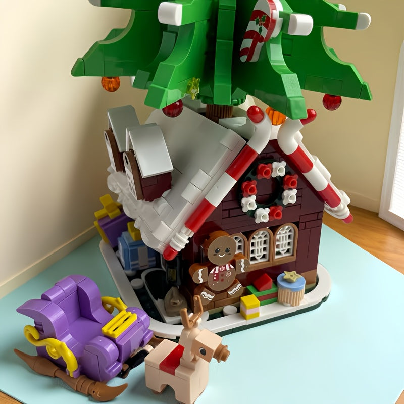 Christmas Tree on Christmas House | Building Blocks