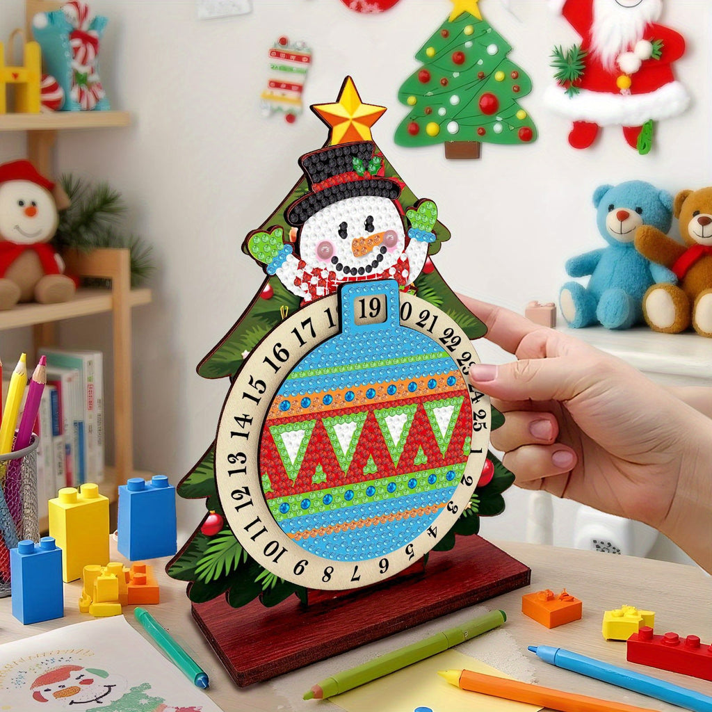 Snowman in Christmas Tree | Calendar | Diamond Painting