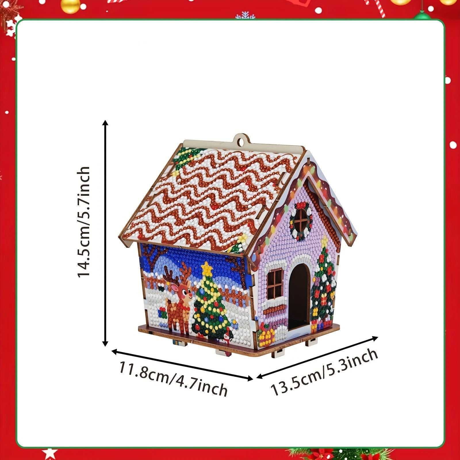 Christmas House | Tree Pendant | Diamond Painting