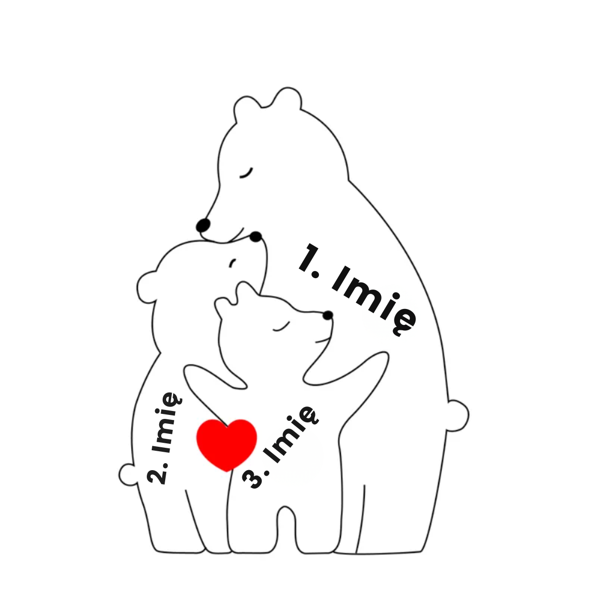 Family Single-Parent Cozy Bear - Symbol of Love