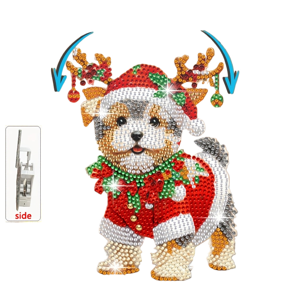 Moving Christmas Dog | Diamond Painting