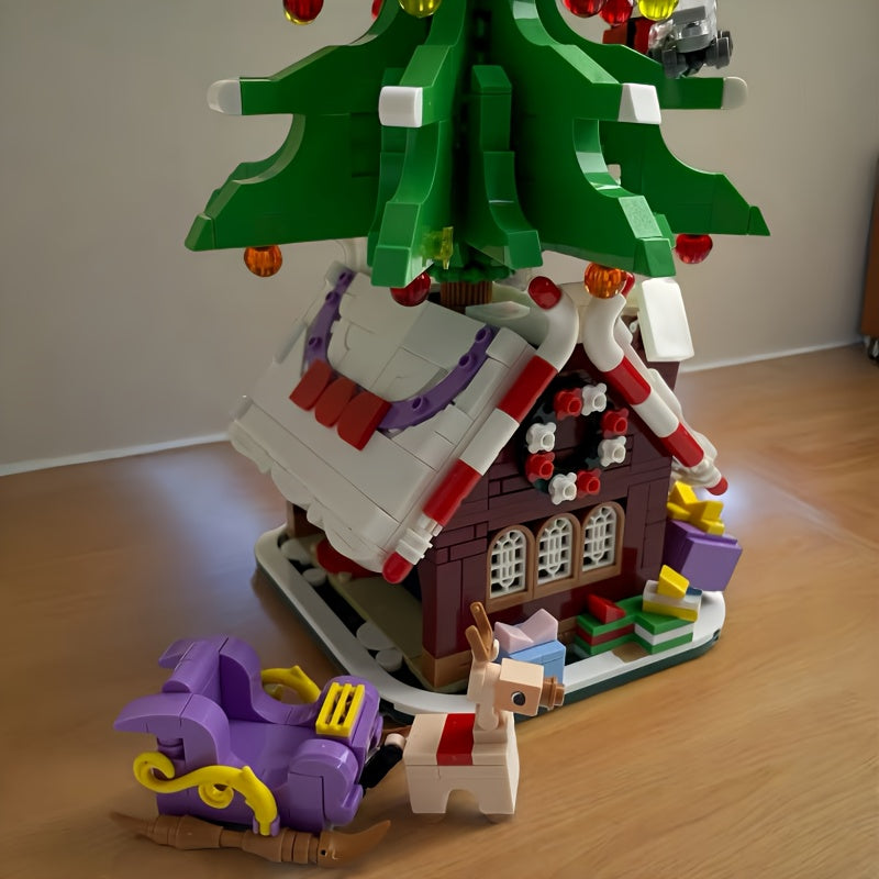 Christmas Tree on Christmas House | Building Blocks