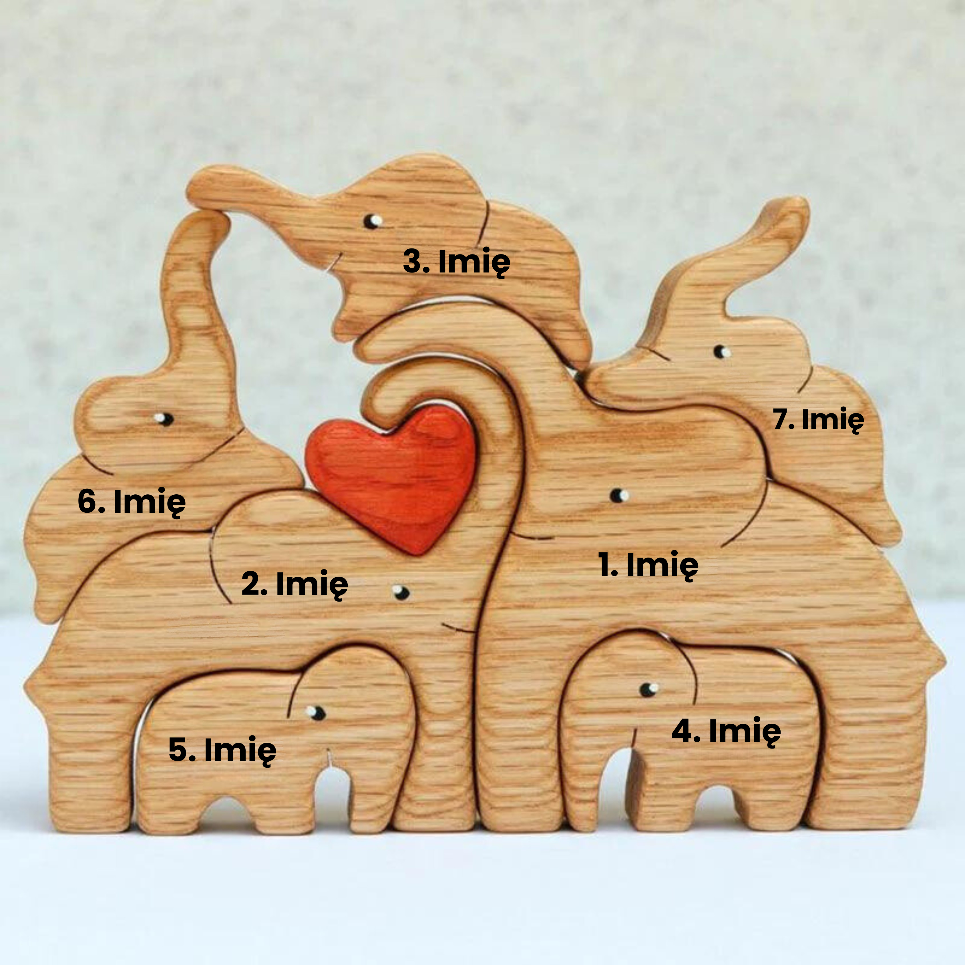 Wooden Family of Elephants | Personalized, Unique, and Original