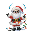 Moving Santa Claus with Glasses | Diamond Painting