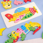 Montessori 3D Animal Shaped Puzzle (Set of 3)