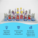 Educational Wooden Cartoon Chess Set - Halloween Collection