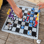 Educational Wooden Cartoon Chess Set - Halloween Collection