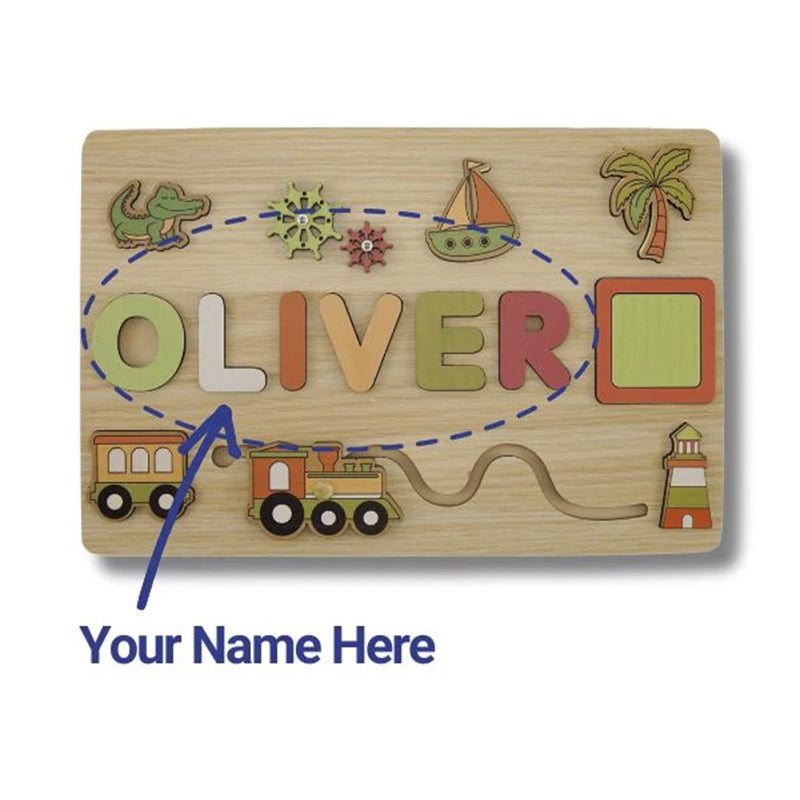 Custom Name Montessori Wooden Board - Halloween Collection