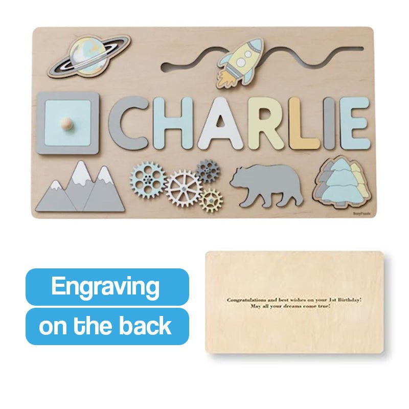 Custom Name Montessori Wooden Board - Halloween Collection