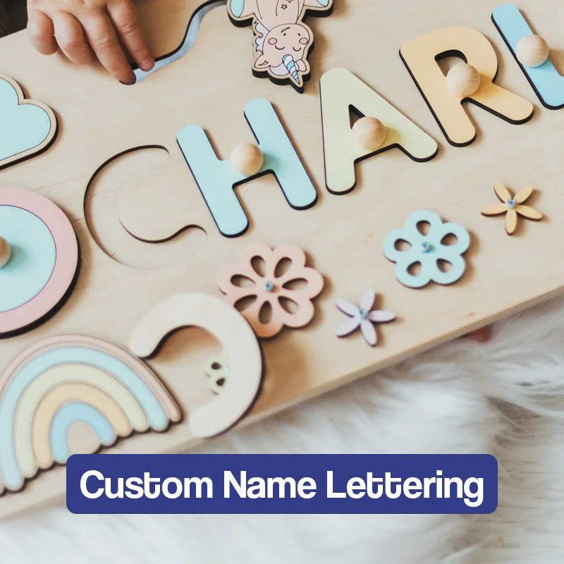 Custom Name Montessori Wooden Board - Halloween Collection