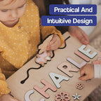 Custom Name Montessori Wooden Board - Halloween Collection