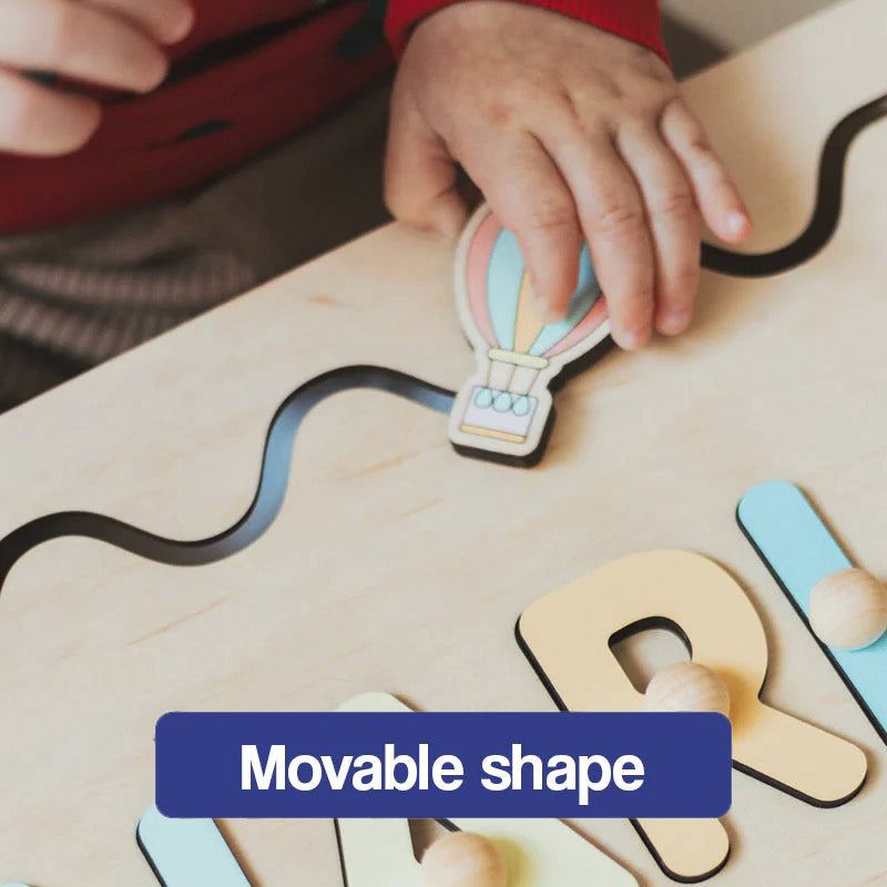 Custom Name Montessori Wooden Board - Halloween Collection