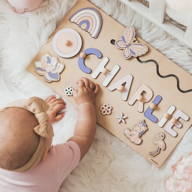 Custom Name Montessori Wooden Board - Halloween Collection