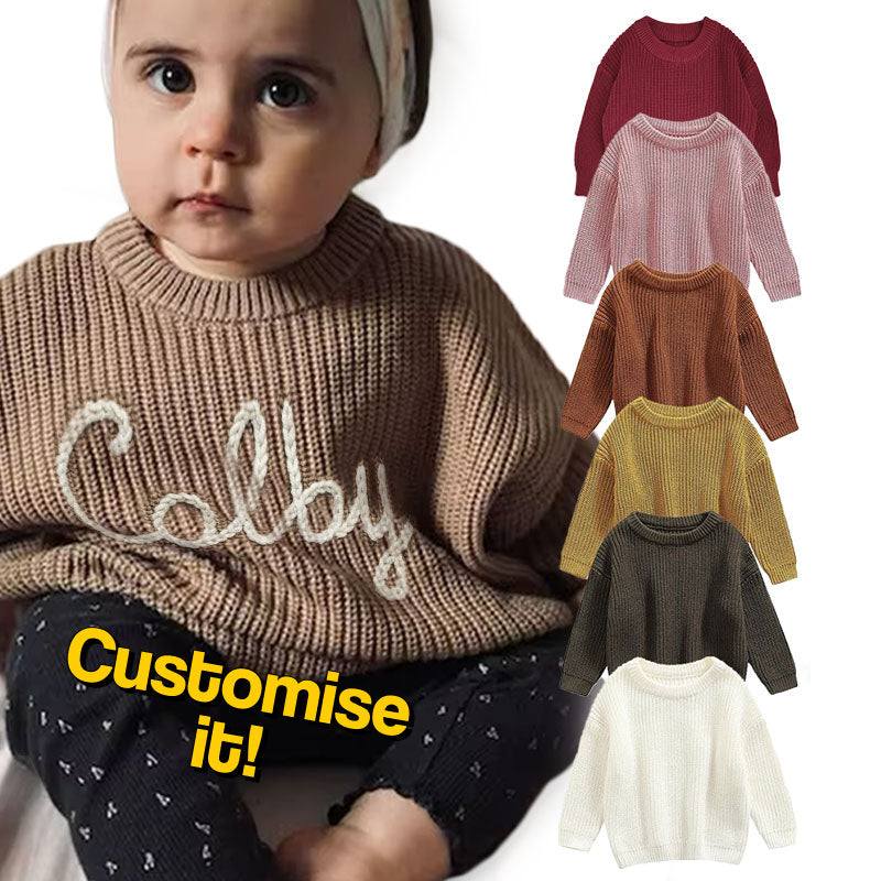 Personalized Name Cozy Toddler Sweater