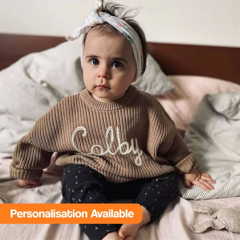 Personalized Name Cozy Toddler Sweater
