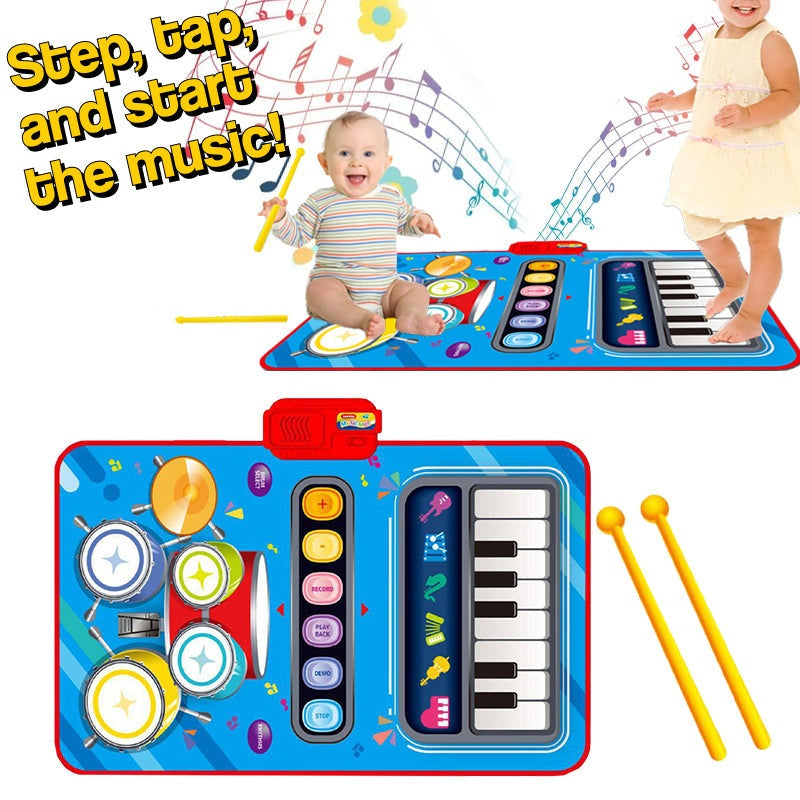 Interactive Music Maestro Non-Slip Play Mat Set with Drumsticks