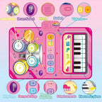 Interactive Music Maestro Non-Slip Play Mat Set with Drumsticks