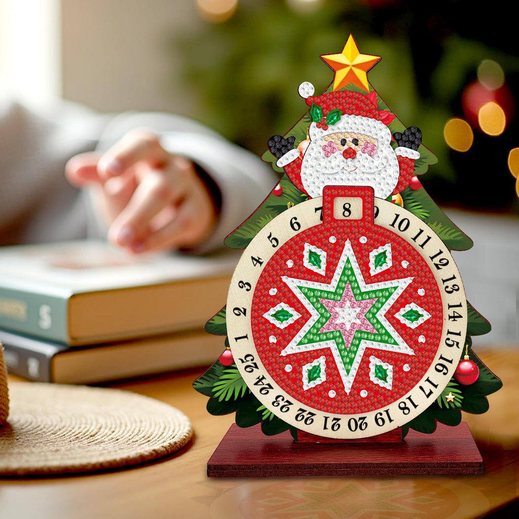 Santa Claus in Christmas Tree | Calendar | Diamond Painting