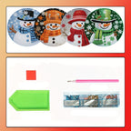 Snowman placemats | 4 pieces | Diamond painting
