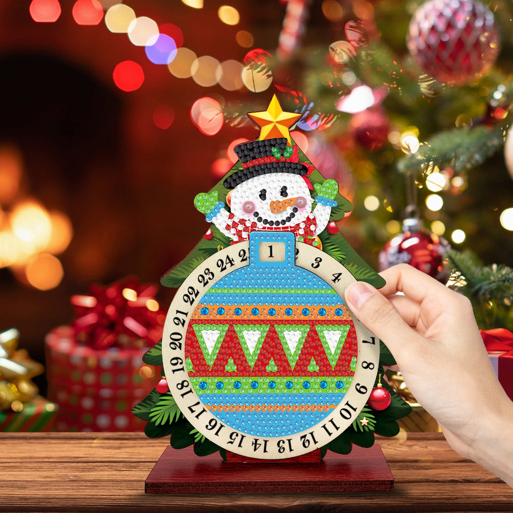 Snowman in Christmas Tree | Calendar | Diamond Painting