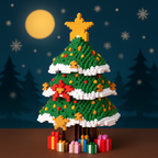 Christmas tree with star | Building blocks