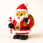 Santa Claus with Candy Cane | Building Blocks