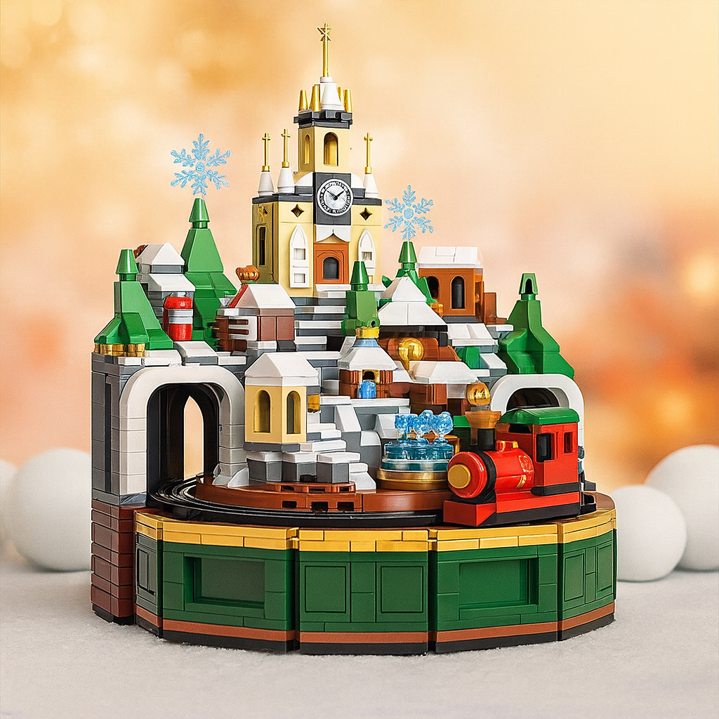 Christmas Village Music Box | Building Blocks
