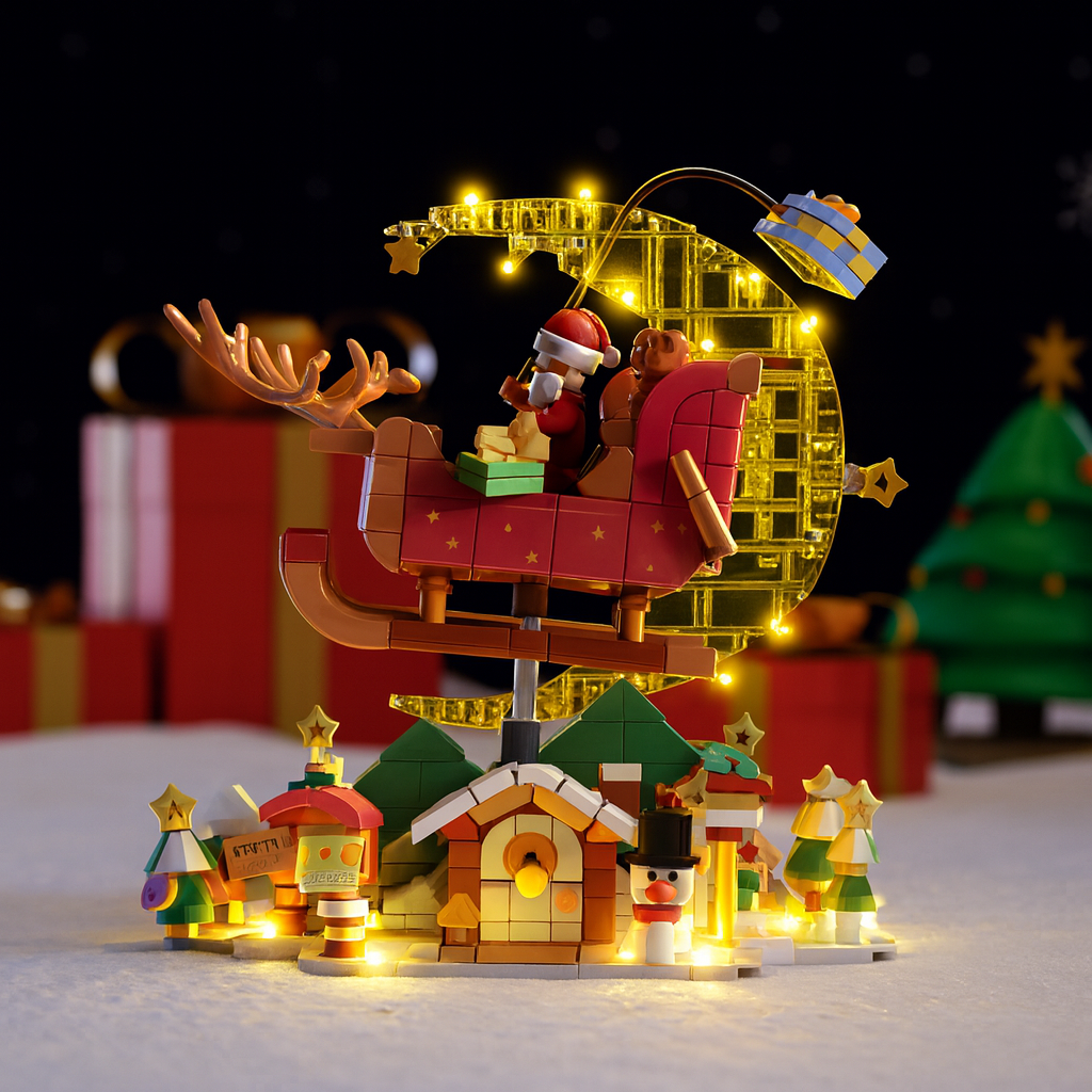 Santa Claus in a sleeping bag | Building blocks