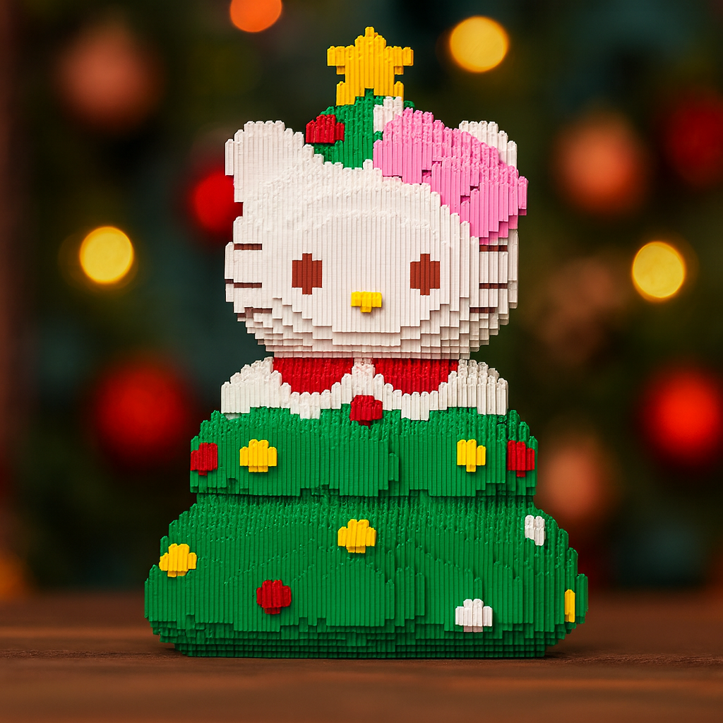 Cat in Christmas Tree | Building Blocks