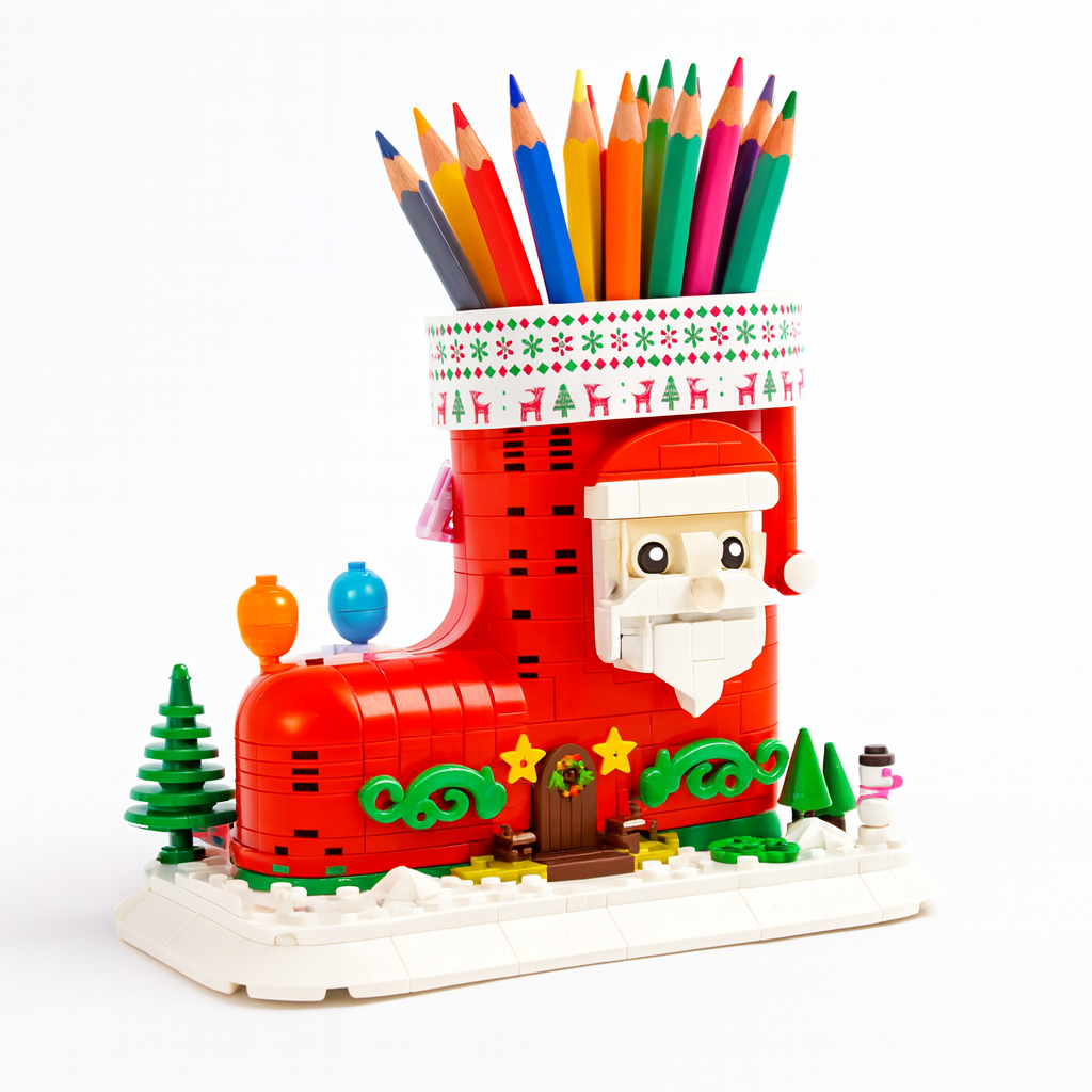 Christmas shoe pen holder | Building blocks