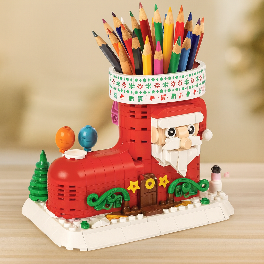 Christmas shoe pen holder | Building blocks
