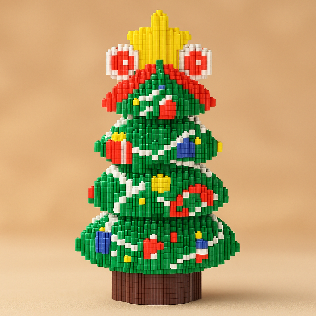 Christmas tree with decorations | Building blocks