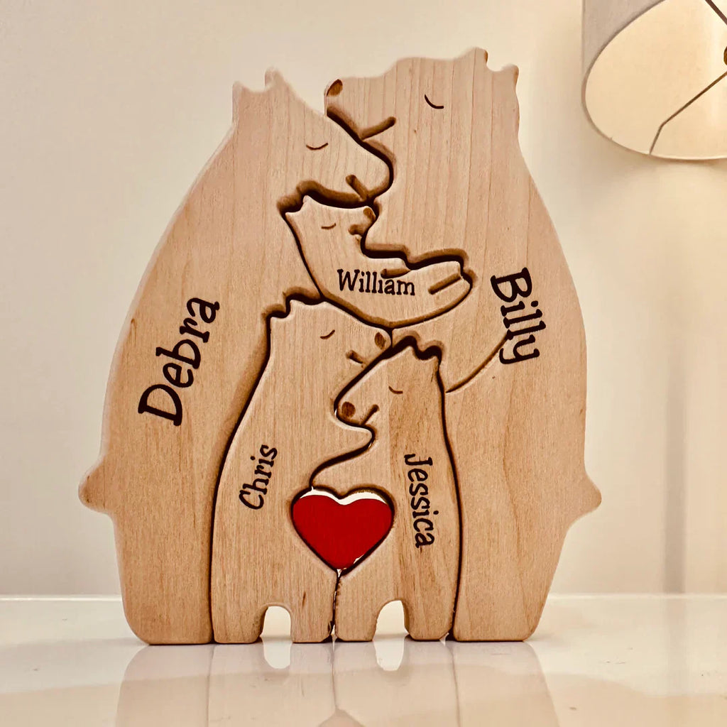 Wooden Bear Family | Personalized, Unique, and Original
