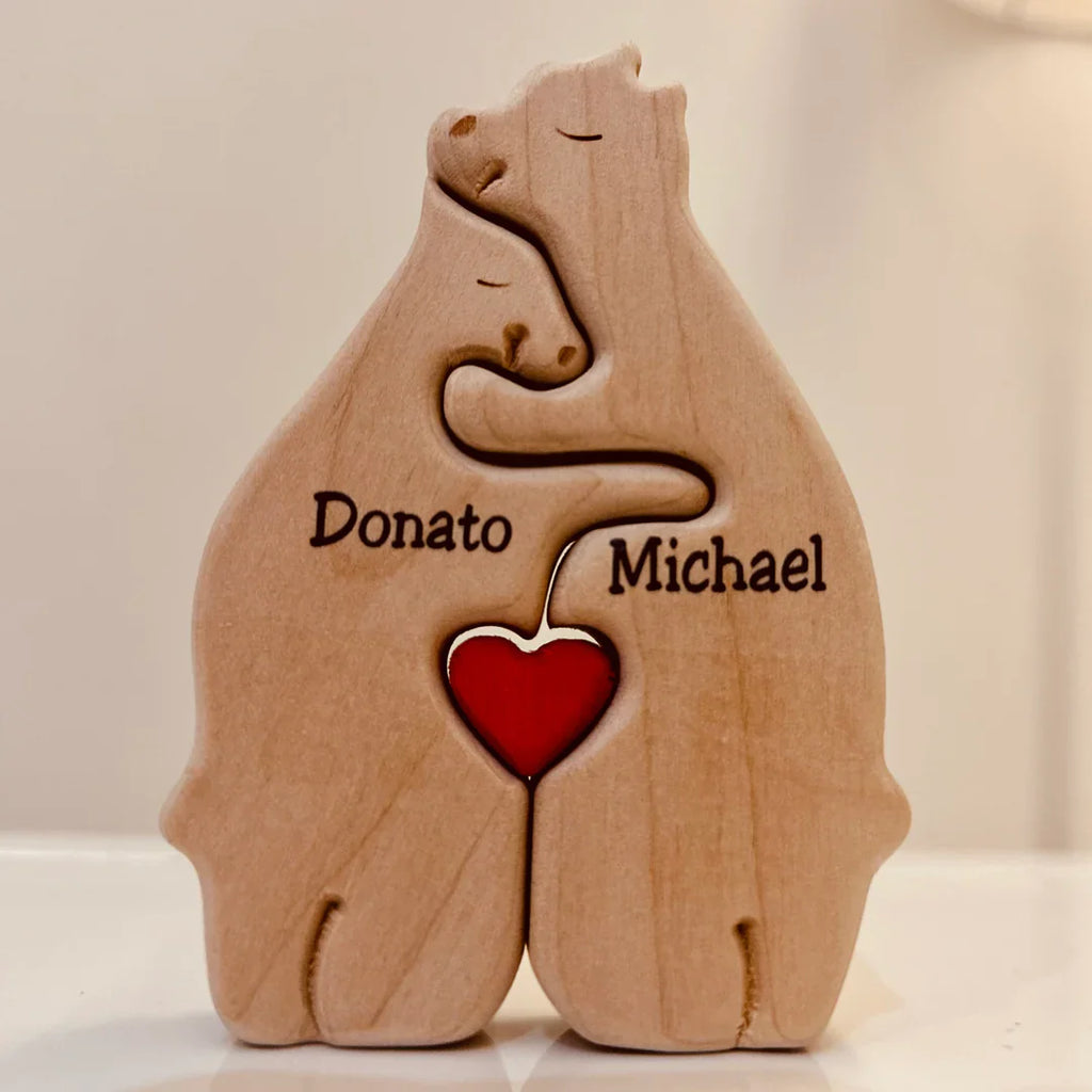 Wood Bear Family | Customizable, Personal, and Original