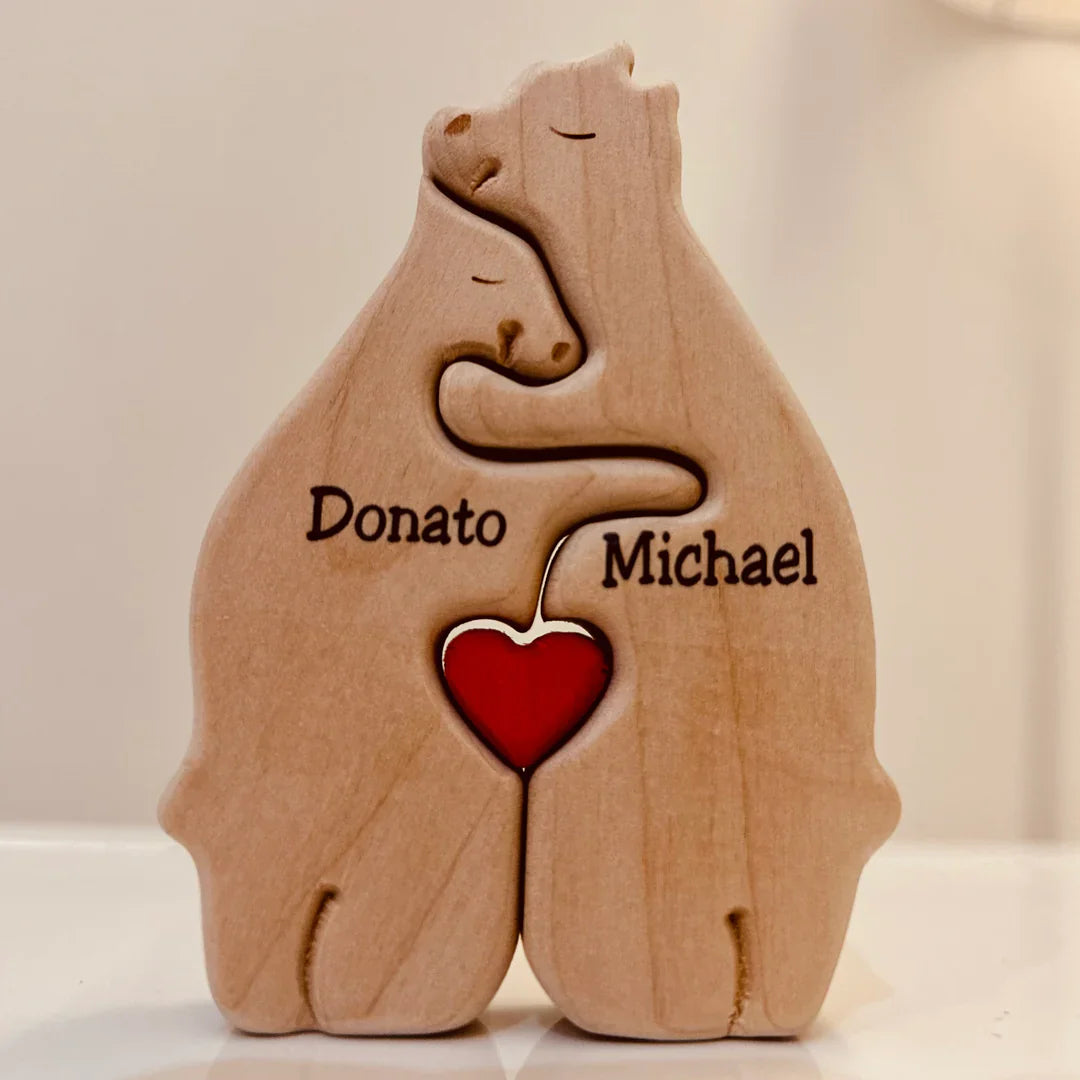 Wood Bear Family | Customizable, Personal, and Original