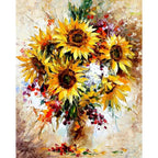 Sunflowers in Large Pot | Paint by Numbers