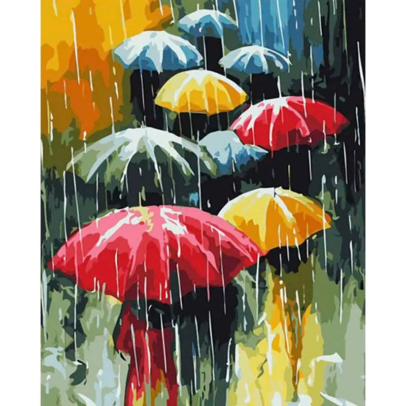 Colorful umbrellas | Paint by Numbers