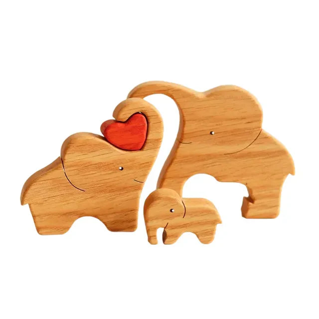 Wooden Family of Elephants | Personalized, Unique, and Original