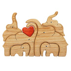 Wooden Family of Elephants | Personalized, Unique, and Original